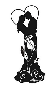 Акриловый штамп SV008 Влюбленные, размер 2,7 * 6,1 см