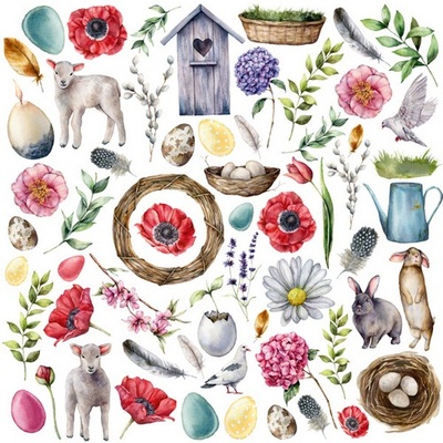 Набір картинок для вирізання Easter 1 30,5x30,5см, ТМ Фабрика Декору (02521)