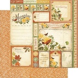ЦЕНА СНИЖЕНА! Лист бумаги Graphic 45 - Time to Flourish - November Cut Apart, размер 30х30 см, двусторонняя