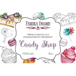 Набор открыток для раскрашивания маркерами Candy shop, ТМ Фабрика Декору