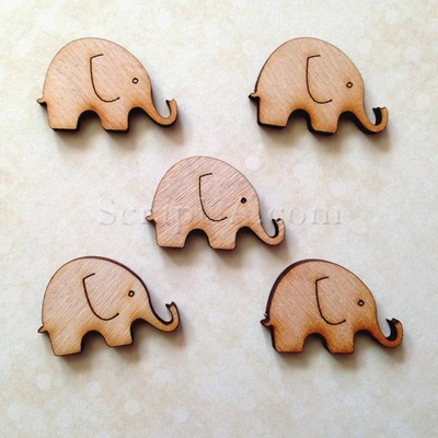 Деревʼяна фігурка WOOD-001 - Слоник, 1 штука