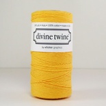 Бавовняний шнур від Divine Twine - Yellow Solid, 1 мм, колір жовтий, 1м