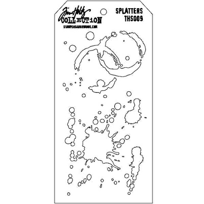 Маска Ranger - Tim Holtz - Layering Stencil - Splatters, 13х20 см