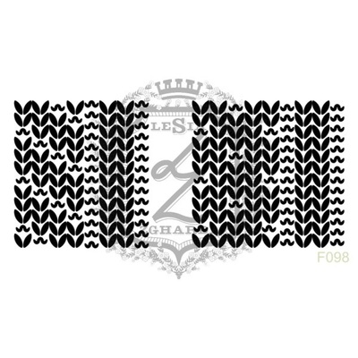 Акриловый штамп Lesia Zgharda F098 Узоры косичка, набор из 2 штампов