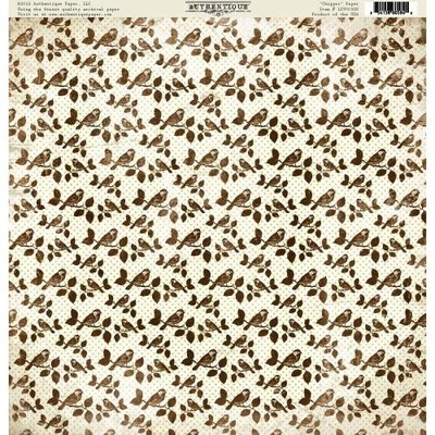 Аркуш скрап-паперу Authentique Chipper, 30x30 см, односторонній