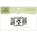 Акриловый штамп Lesia Zgharda SR059b Різдвяна марка, размер 3,6х2 см.