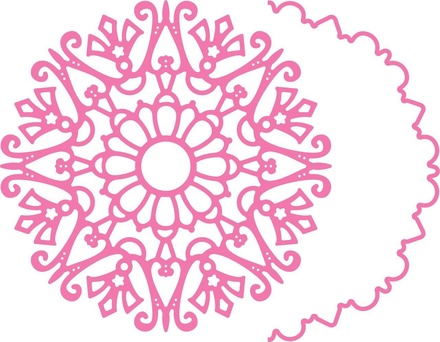 Ножі від Cheery Lynn Designs -Snowflake Doily w/Angel Wing