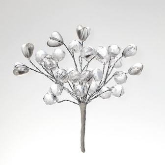 Мини-веточки с акриловыми сердечками от Scrapberry's ПРОЗРАЧНЫЕ  6 шт