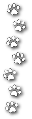 Ніж для вирубки від Poppystamps - Dog Paw Border