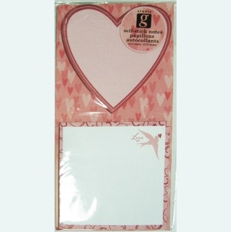 Самоклейні нотатки - Валентинки від Studio G - Love, 1 шт.