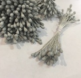 Тичинки, колір сірого, діаметр 1.5 мм, 50 шт.