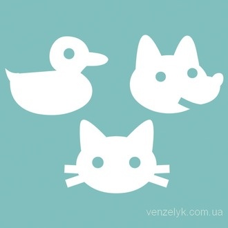 Чипборд від Вензелик - Набір тварин, розмір: 33; 60 мм