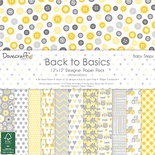Набор бумаги от Dovecraft - Back to Basics Baby Steps (30x30 см), 36 листов, односторонняя