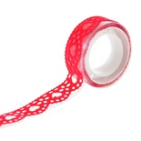 Стрічка фігурна самоклейна "Серце", оксамитова, червона, 1.5 м, ТМ Santi