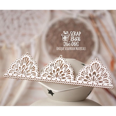 Чипборд ScrapBox - Бордюр Мереживо з куточками Hw-088