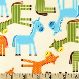 ,Тканина 100% бавовна - Дитячі коники, 45x55см