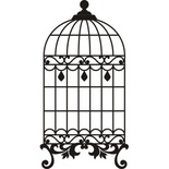 Акриловый штамп Bird Cage 3 Клетка, размер 3 * 5,7 см