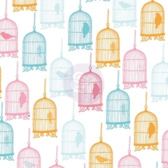 ЦІНУ ЗНИЖЕНО! Тканина з принтом від Prima - Screen Printed Canvas, 30x30 см