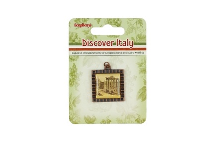 Металлическая подвеска от Scrapberry's -Итальянские каникулы