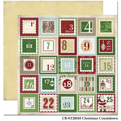 Аркуш двосторонній Carta Bella So this is Christmas - Christmas Countdown, 30x30 см