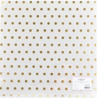 Прозрачный ацетатный лист с золотым фольгированием от Polkadot "В горошек"