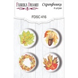 Набір скрап-фішок 4шт. Colors of Autumn 416, ТМ Фабрика Декору