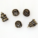 Металлическое украшение "Клетка для птиц объемная", 15х10 мм, 1 шт.