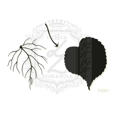 Акриловый штамп Lesia Zgharda FL091 Листочек, набор из 3 штампов