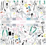 Набор бумаги для скрапбукинга от Polkadot  - Scrapgirl, 30,5х30,5 см,190 гр\м2, 14 односторонних листов