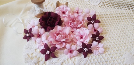 Набір квітів з тканини (18 шт.)