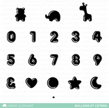 Набор штампов от Mama Elephant - Balloon Et Cetera - Воздушные шары, 18 шт
