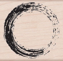 Резиновый штамп Hero Arts - Painted Circle, на деревянном блоке