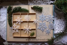 Набір ножів для вирубки Сніжинки від Scrapfriend - 3 - 5,5см, 5шт.ук