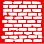 Трафарет - Кирпич2, 18*18см