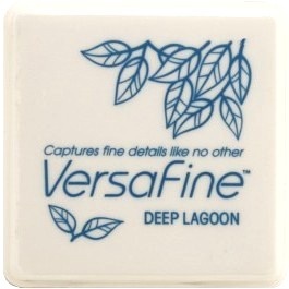 Пигментне чорнило швидкого висіхання від Tsukineko - VersaFine 1in Cube Pads Deep Lagoon