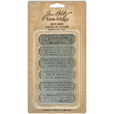 Полосы металлические от  Tim Holtz - Idea-ology -  Metal Quote Bands, 1,9x5,7 см