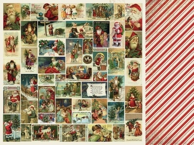 Двусторонний лист скрапбумаги от Kaisercraft - Yuletide Collection - Christmas - Christmas Eve, 30,5 х 30,5 см.