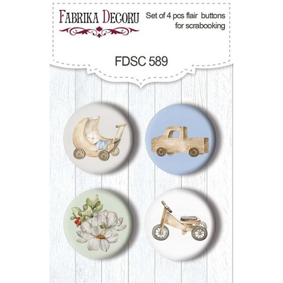 Набір скрап-фішок 4шт. Boho Baby Boy #589, ТМ Фабрика Декору