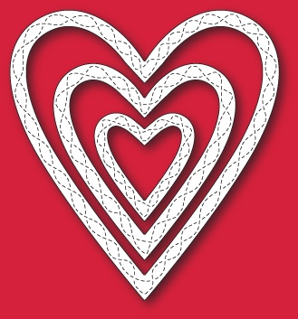 Ніж для вирубки від Memory Box - Wrapped Stitched Heart Frame