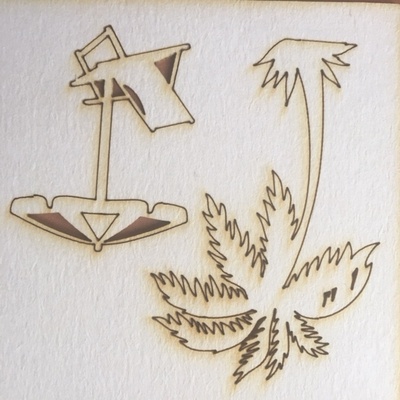 Чипборд від Вензелик - Набір пляжний 01, розмір: 57x84 мм