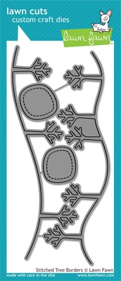 Ножи от Lawn Fawn - Stitched Tree Borders, 2 шт
