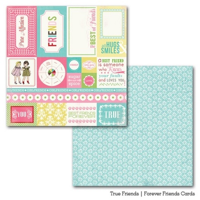 Аркуш двосторонній Carta Bella Friends - Forever Friends Cards, 30x30 см