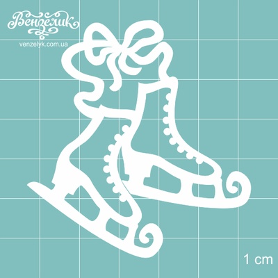 Чипборд від Вензелик - Ковзани, розмір: 56x59 мм