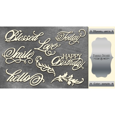Чипборд Фабрика Декору - Романтика 1, колір срібло