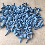 Брадсы "Круглая шляпка", диаметр 4,5мм, длина ножки 9мм,  цвет голубой, 20 шт.