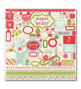 Наліпки від Carta Bella - Merry And Bright Element Stickers
