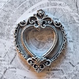 Гіпсова рамка «Серце» з патинуванням від E.В.A., 5,8x7см, 1 шт.