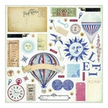 Высечки из чипборда на клеевой основе Farm House - Fair Skies Chipboard - Dusk