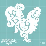 Чипборд від Вензелик - Півник 01, розмір: 54x59 мм