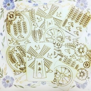 Набір чіпборду від Каралік - Васильки, 58 елементів